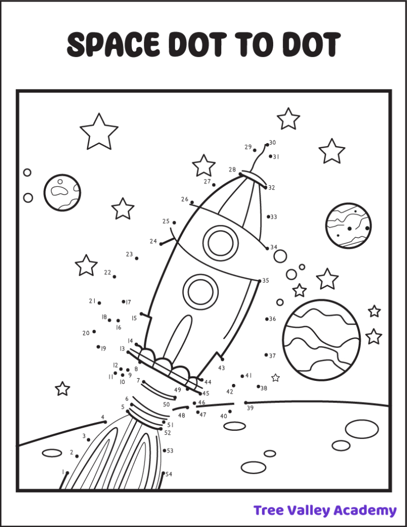 8 Space Dot To Dot Coloring Pages Tree Valley Academy With Free Printable Dot To Dot 8 Space Dot To Dot Coloring Pages Tree Valley Academy With Free Printable Dot To Dot