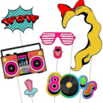 80S Party Photo Booth Props 1980S Theme Birthday Party Decoration B With 80S Photo Booth Props Printable Free