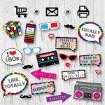 80&<h2>039;S Party Printable Photo Booth Props Signs, Instant Download With Regard To 80S Photo Booth Props Printable Free