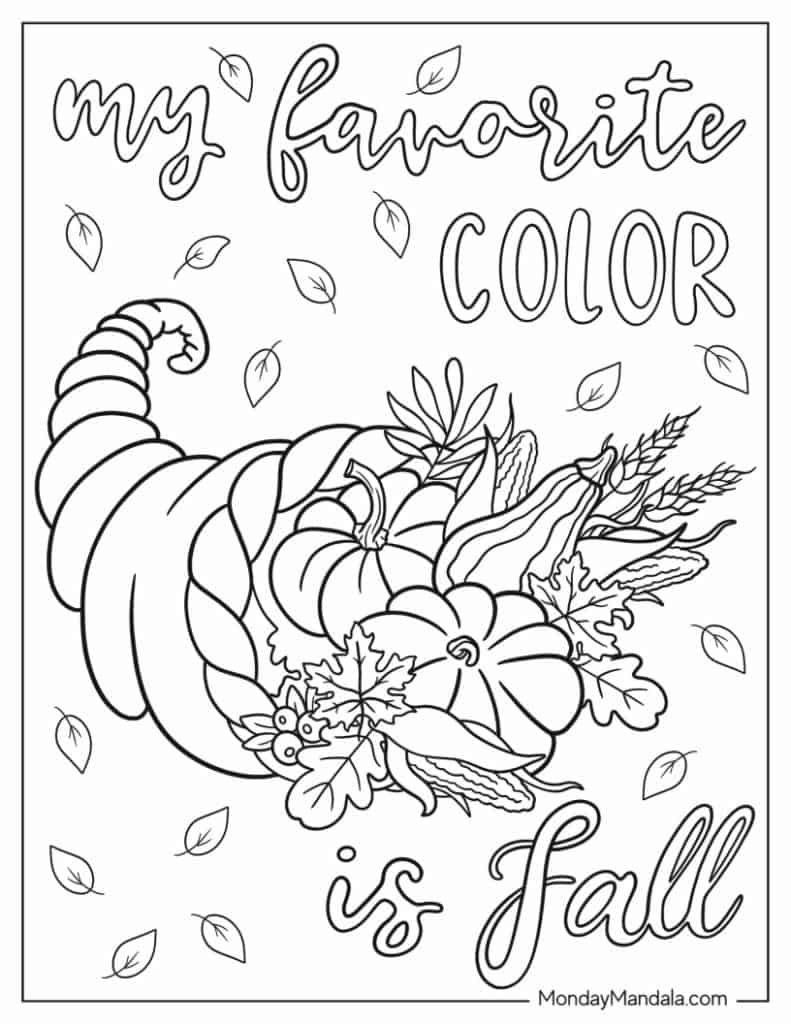 82 Autumn & Fall Coloring Pages (Free Pdf Printables) with regard to Free Printable Coloring Pages Fall Season