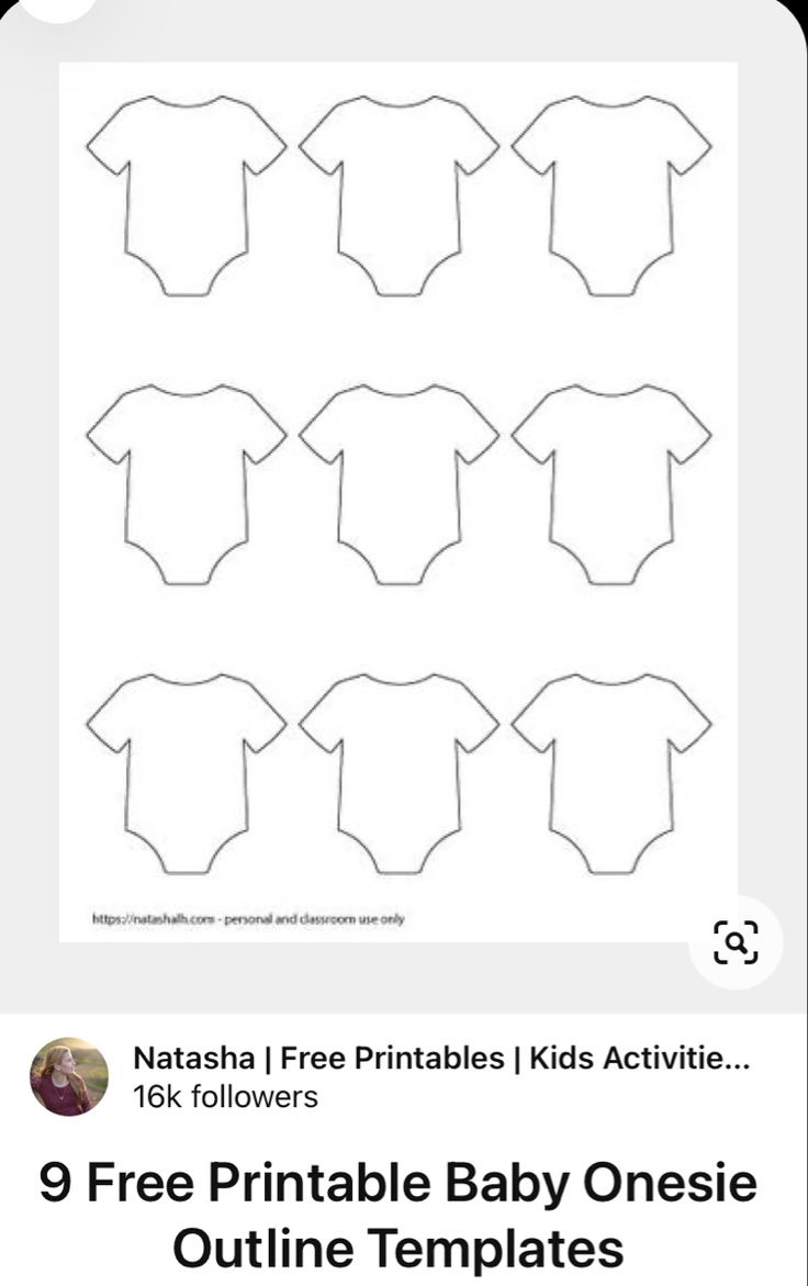 9 Free Printable Baby Onesie Outline Templates - The Artisan Life with Free Printable Onesies