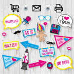90&<h2>039;S Party Printable Photo Booth Props Signs, Instant Download Pertaining To Printable 90S Props Free