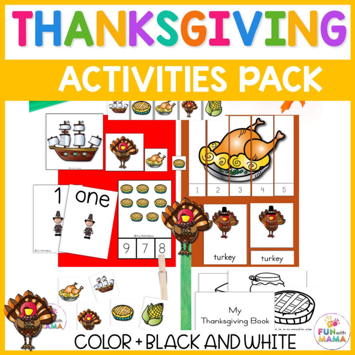 Free Printable Thanksgiving Activities For Preschoolers