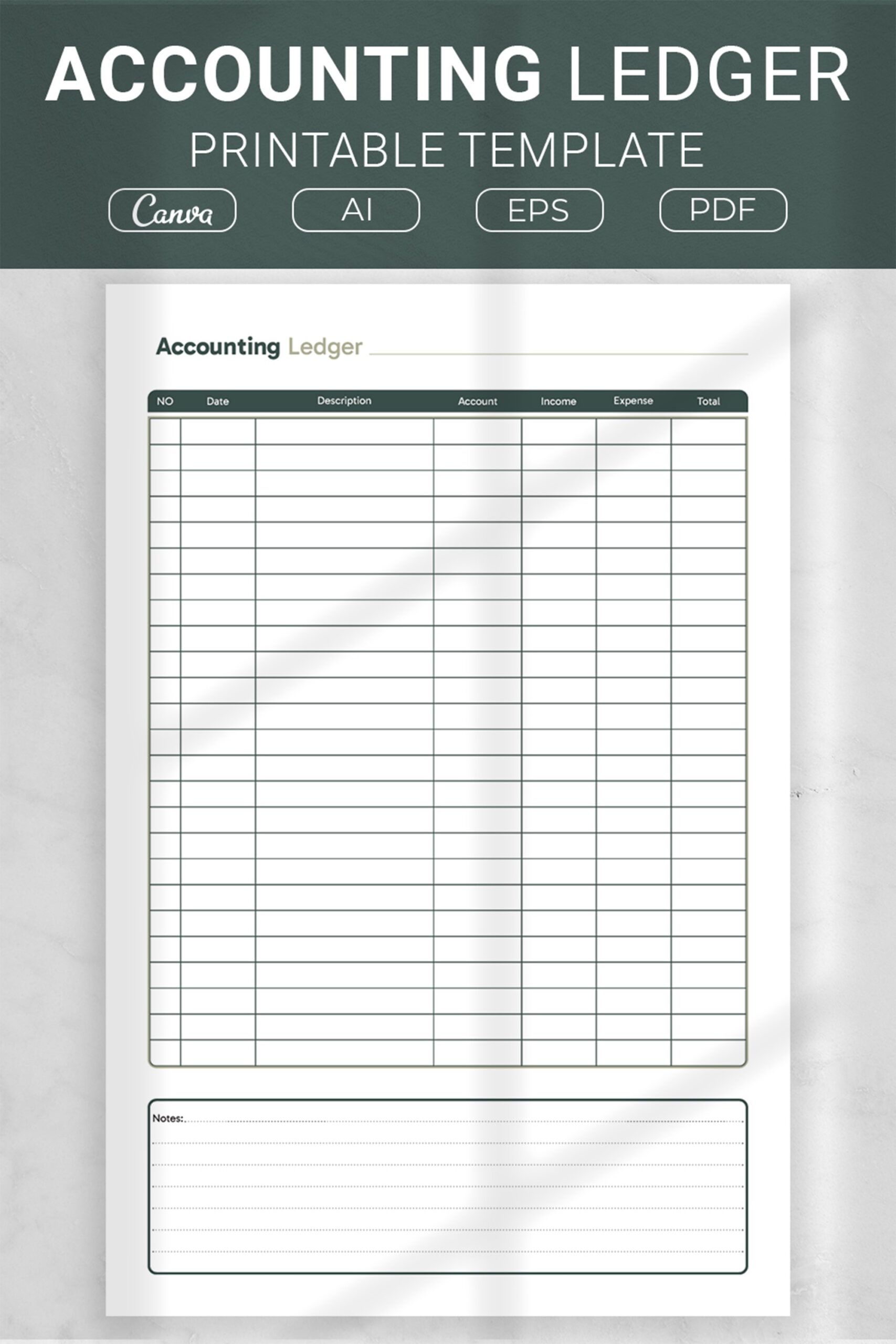 Accounting Ledger Printable Template (2820309) for Free Printable Accounting Ledger