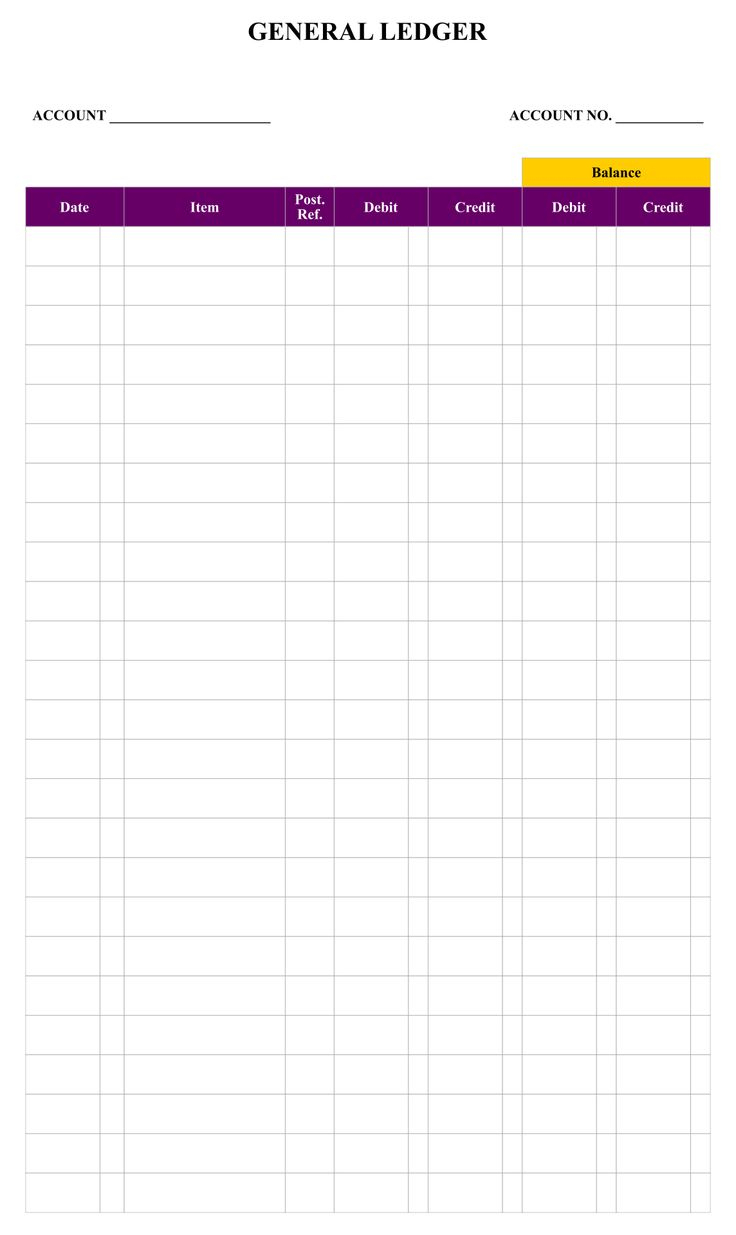 Accounting Ledger Template - 10 Free Pdf Printables | Printablee in Free Printable Accounting Ledger