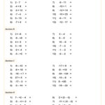 Adding And Subtracting Integers Practice Worksheet | 7Th Grade Pdf For Free Printable Integer Worksheets Grade 7
