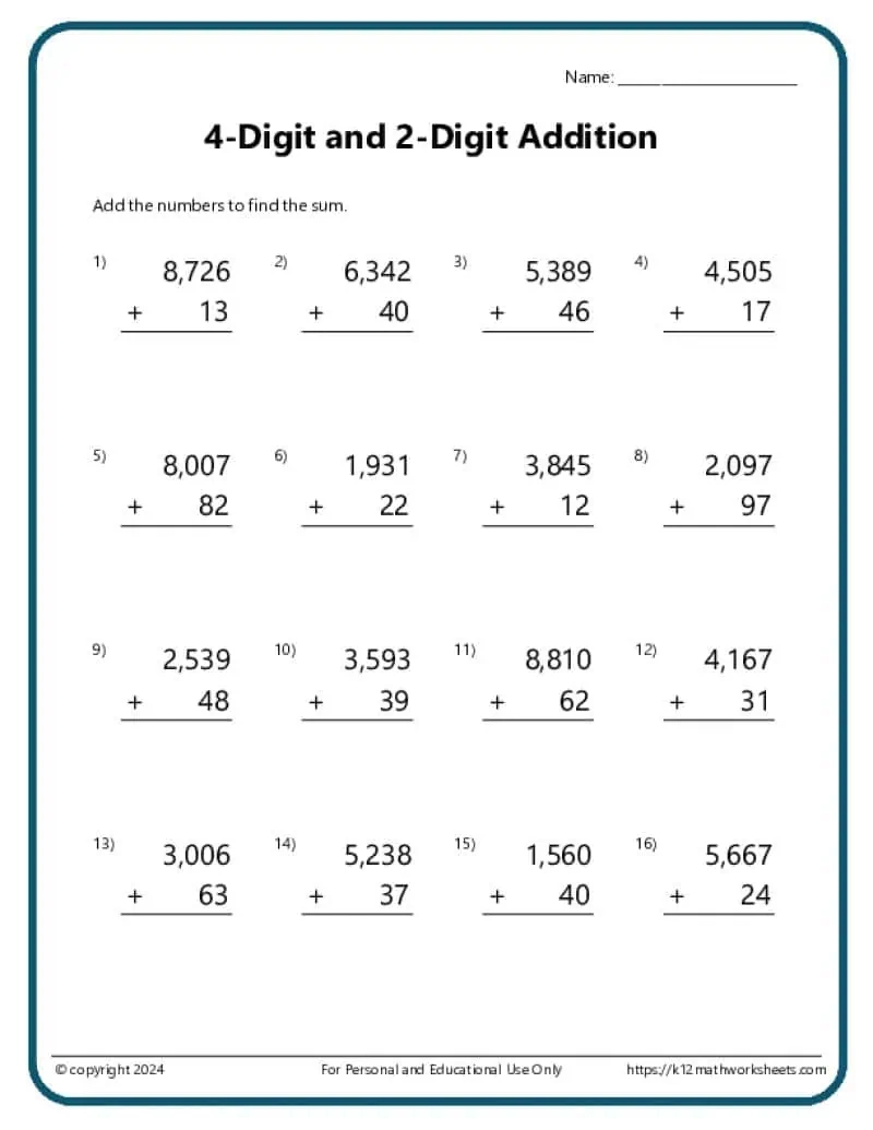 Addition And Subtraction Worksheets with regard to Free Printable Double Digit Addition and Subtraction Worksheets