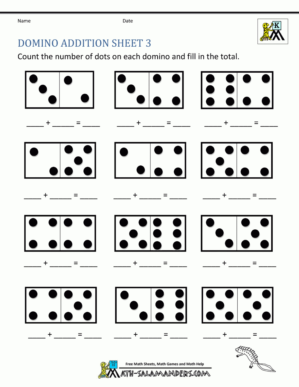 Addition Math Worksheets For Kindergarten within Free Printable Math Worksheets For Kids