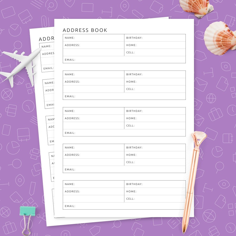 Address Book Template Within Free Printable Address Book Pages Address Book Template Within Free Printable Address Book Pages