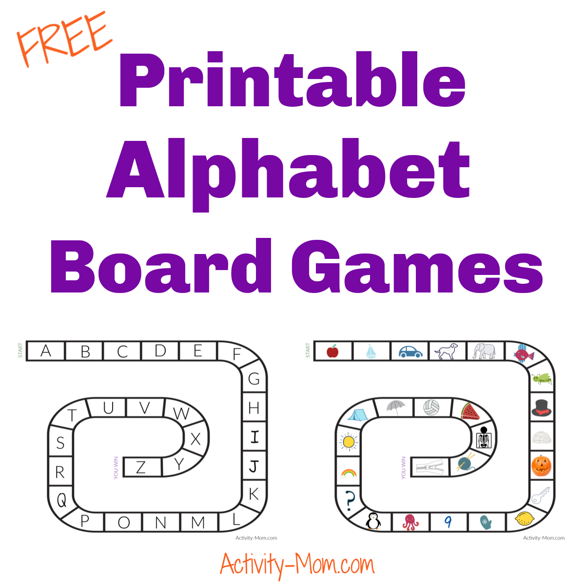 Alphabet Board Game (Printable) - The Activity Mom inside Free Printable Alphabet Board Games