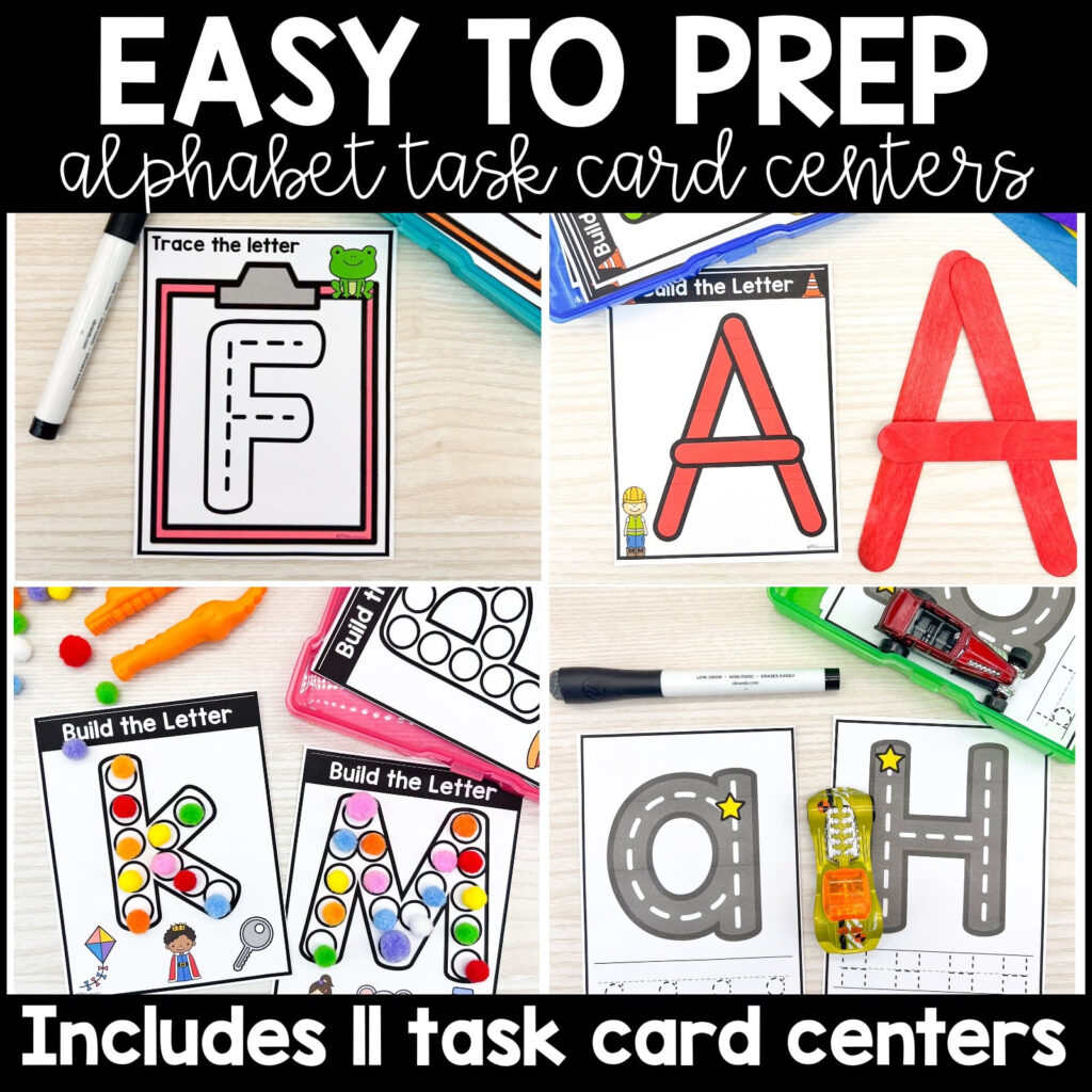 Alphabet Task Cards Centers And Activities Miss Kindergarten Regarding Free Printable Kindergarten Task Cards Alphabet Task Cards Centers And Activities Miss Kindergarten Regarding Free Printable Kindergarten Task Cards