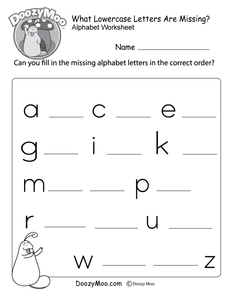 Alphabet Worksheets (Free Printables)   Doozy Moo Inside Free Printable Abc Worksheets