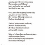 Amazing Grace Lyrics   5 Free Pdf Printables | Printablee Within Free Printable Lyrics To Christian Songs