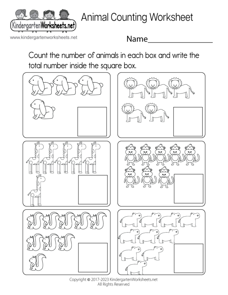 Animal Counting Worksheet   Free Printable, Digital, & Pdf Regarding Free Printable Counting Worksheets
