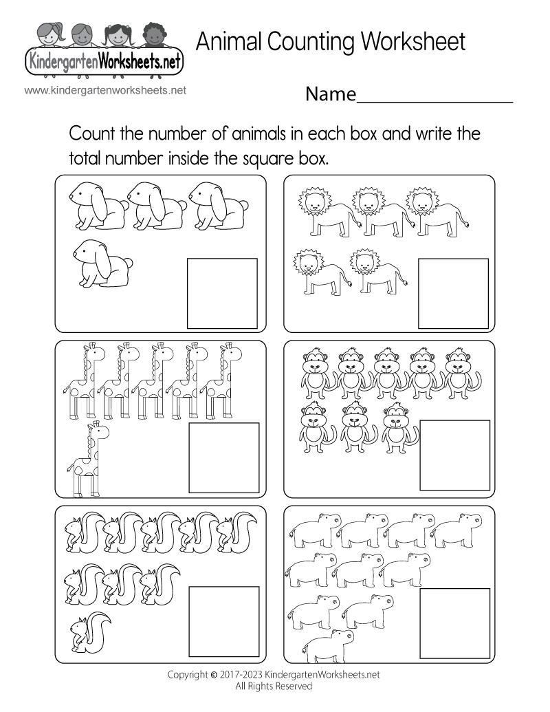 Animal Counting Worksheet - Free Printable, Digital, &amp;amp; Pdf regarding Free Printable Counting Worksheets