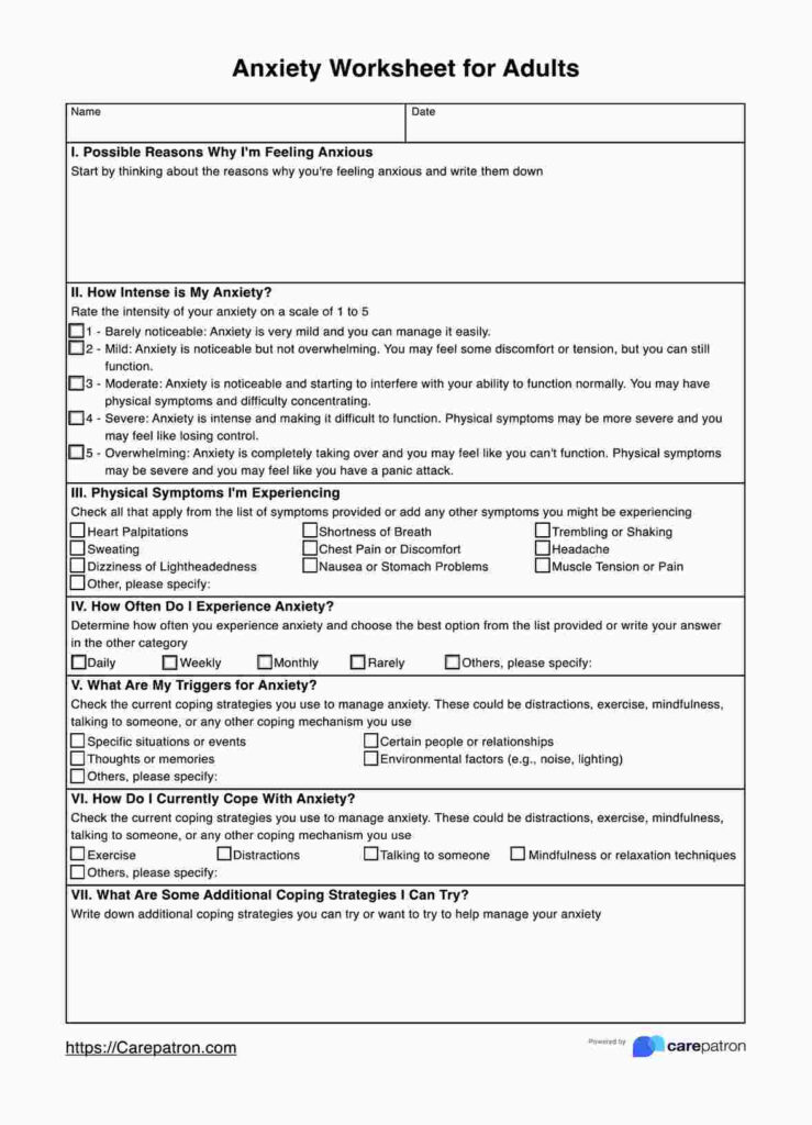 Anxiety Worksheets For Adults & Example | Free Pdf Download Inside Free Printable Coping Skills Worksheets For Adults Anxiety Worksheets For Adults & Example | Free Pdf Download Inside Free Printable Coping Skills Worksheets For Adults