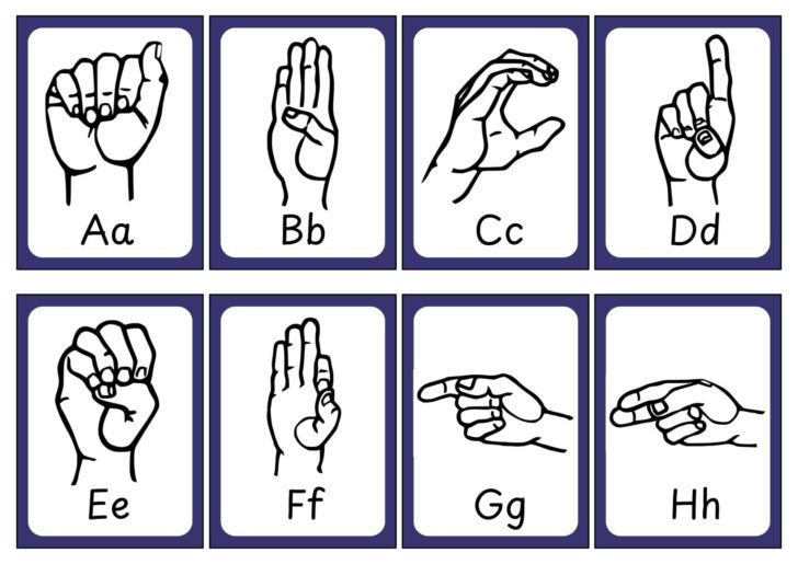 Sign Language Flash Cards Free Printable