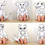 Australian Animals Finger Puppet Printable Craft   Happy Paper Time Within Free Printable Finger Puppet Templates