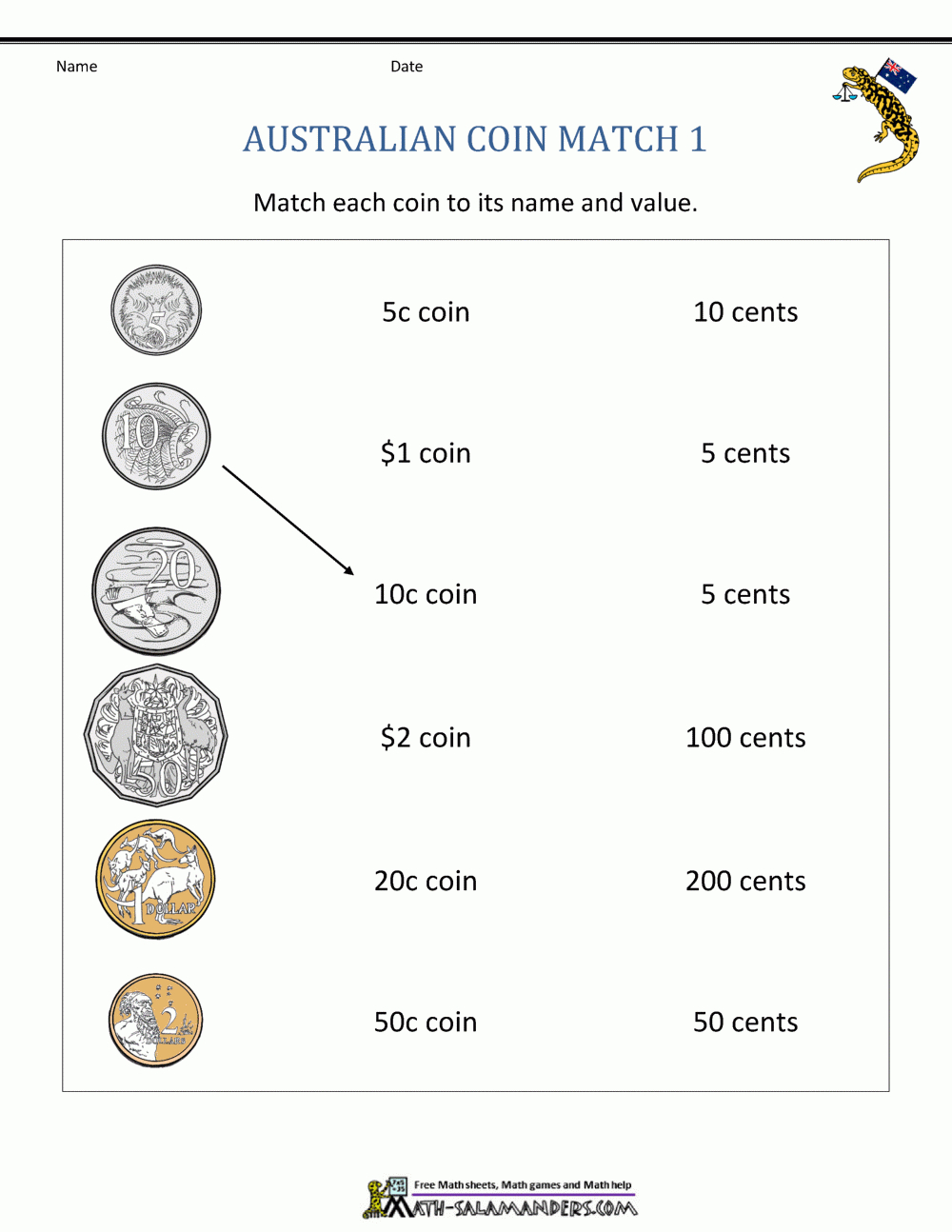 Australian Money Worksheets intended for Free Printable Money Worksheets Australia