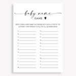 Baby Name Alphabet Game, Printable Baby A To Z Name Game, Gender Within Baby Name Race Free Printable