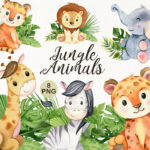Baby Safari Animals Clipart Cute Zoo Animals Clipart For Free Printable Baby Jungle Animal Clipart