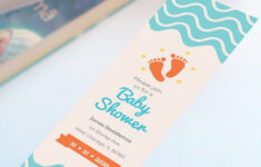 Baby Shower Bookmark Template In Pages, Word, Publisher in Free Printable Baby Bookmarks