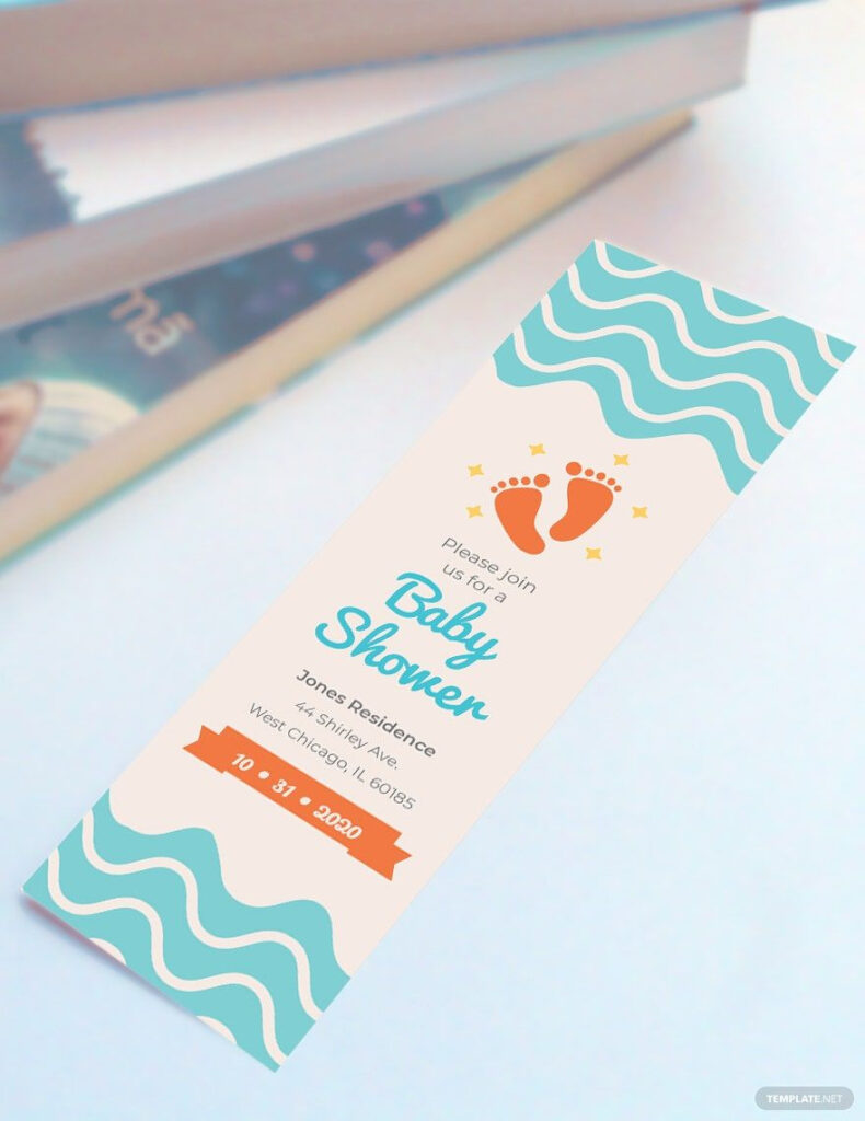Baby Shower Bookmark Template In Pages, Word, Publisher In Free Printable Baby Bookmarks Baby Shower Bookmark Template In Pages, Word, Publisher In Free Printable Baby Bookmarks