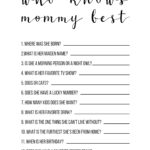 Baby Shower Games Free Printable {Who Knows Mommy Best}   Paper For Free Printable Baby Shower Games Who Knows Mommy The Best