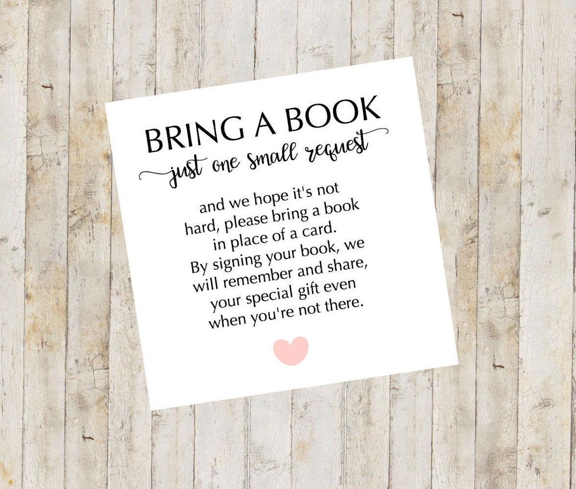 Baby Shower Printable, Baby Shower Bring A Book Card, Bring A Book pertaining to Bring A Book Instead Of A Card Free Printable