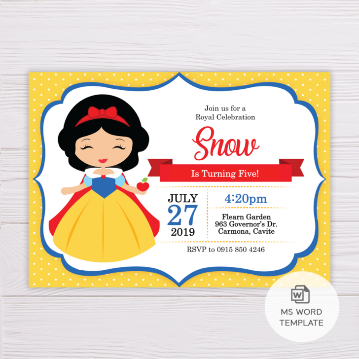Snow White Invitations Free Printable