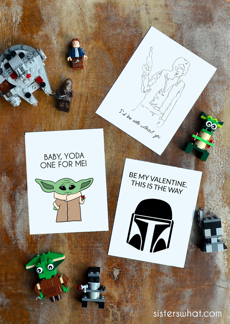 Baby Yoda And More Star Wars Valentines Free Printable - Sisters regarding Star Wars Printable Cards Free