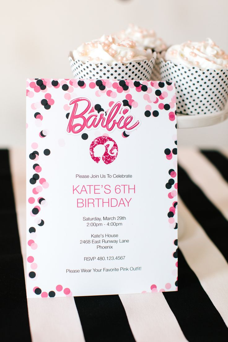 Barbie Birthday Party With Free Printable Barbie Designs with regard to Free Printable Birthday Invitations Pinterest
