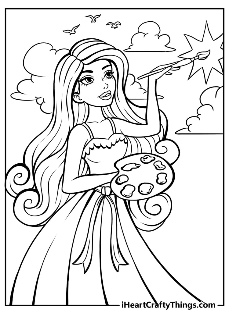 Barbie Coloring Pages (100% Free Printables) with Free Printable Barbie Coloring Pages