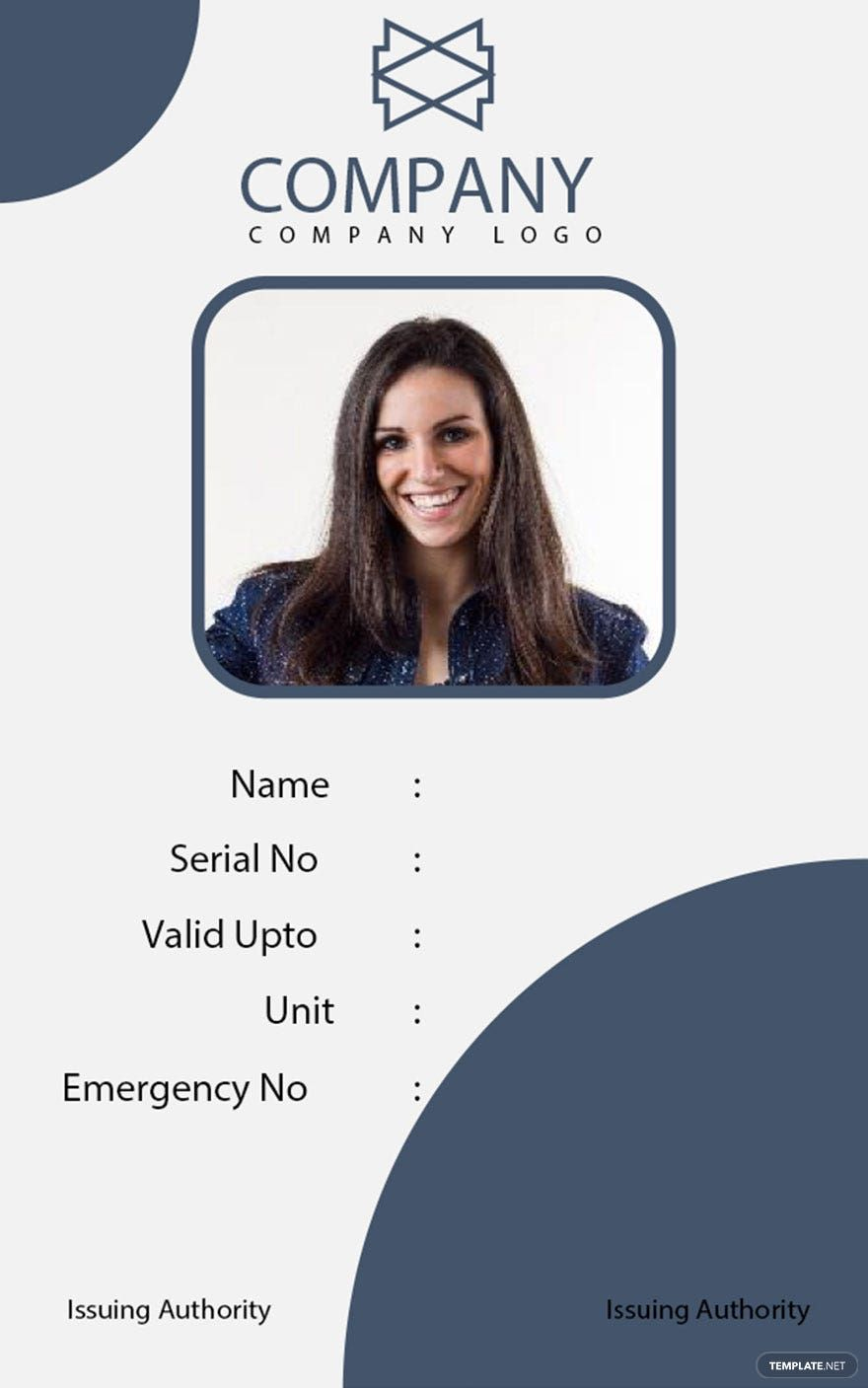 Basic Blank Id Card Template In Pages, Word, Publisher - Download in Free Printable ID Cards Templates