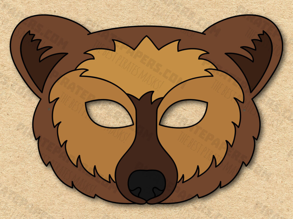Bear Mask Printable, Paper Diy For Kids And Adults. Pdf Template Inside Free Printable Bear Mask Bear Mask Printable, Paper Diy For Kids And Adults. Pdf Template Inside Free Printable Bear Mask