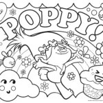 Beautiful Trolls Coloring Page To Print, With Princess Poppy Throughout Free Printable Troll Coloring Pages