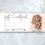 Beauty Gift Certificate Template, Hair Salon Gift Voucher, Hair Inside Free Printable Gift Certificates For Hair Salon