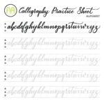 Beginner Printable Calligraphy Practice Sheets   Printable Party Intended For Calligraphy Practice Sheets Printable Free
