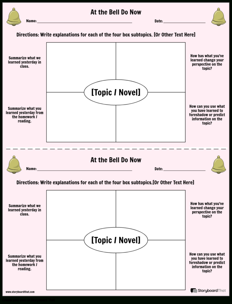 Bell Ringer Worksheets: Free Templates From Storyboard That In Free Printable Bell Ringers Bell Ringer Worksheets: Free Templates From Storyboard That In Free Printable Bell Ringers
