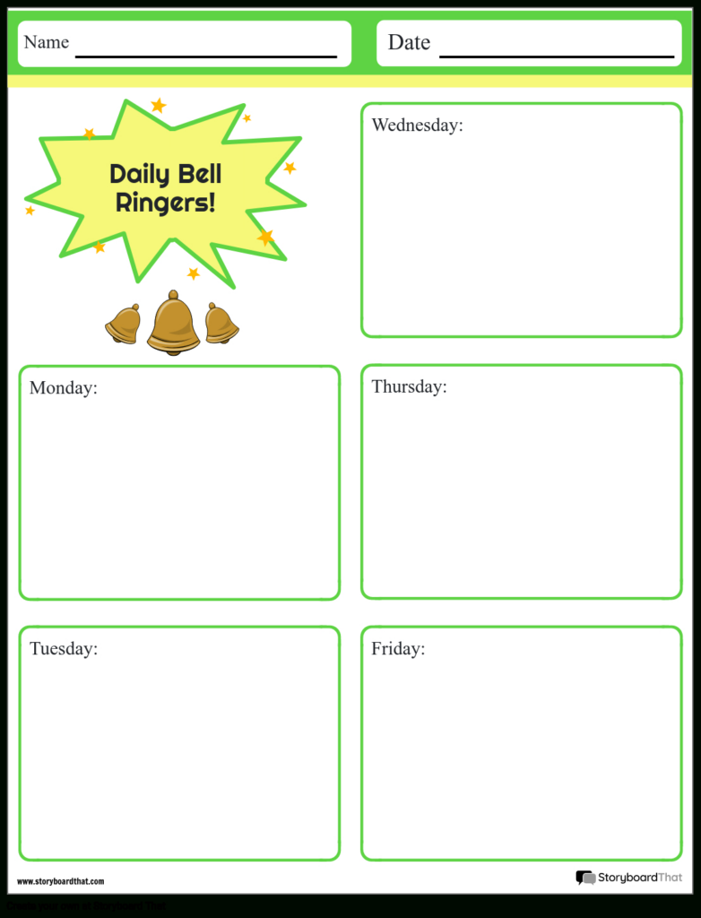 Bell Ringer Worksheets: Free Templates From Storyboard That Throughout Free Printable Bell Ringers Bell Ringer Worksheets: Free Templates From Storyboard That Throughout Free Printable Bell Ringers