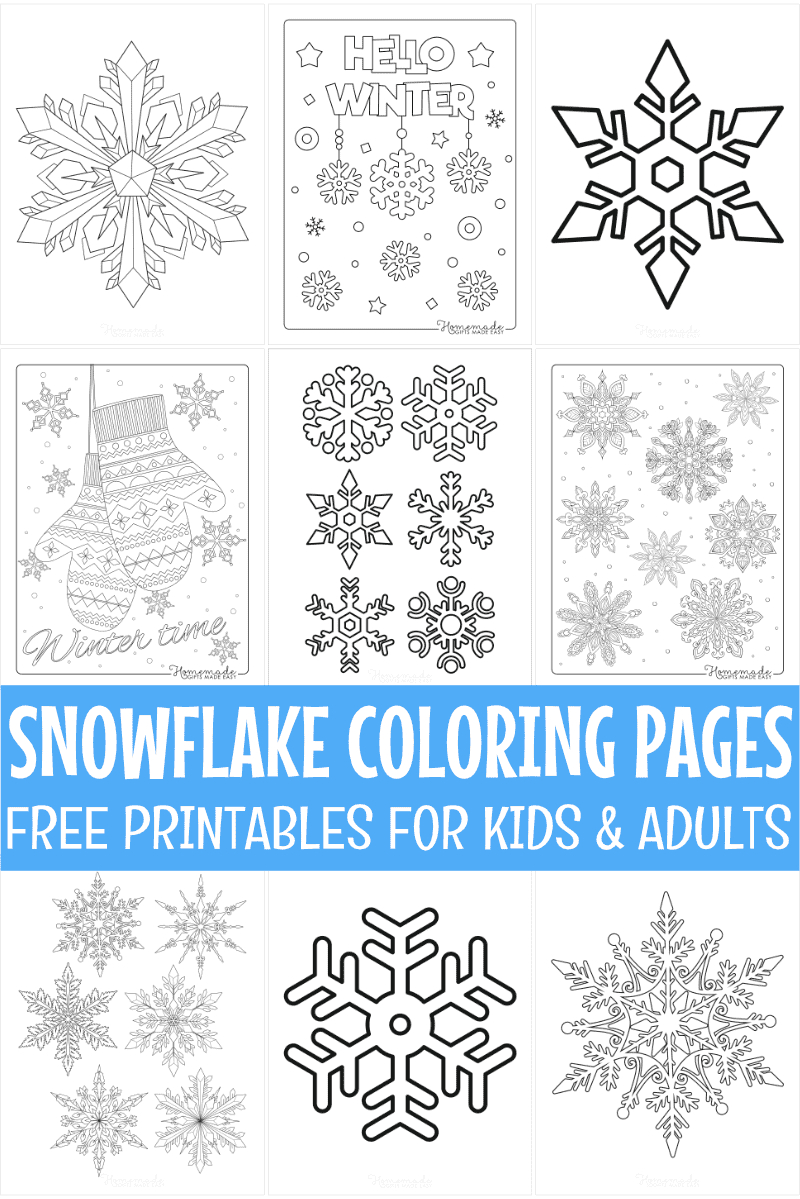 Best Snowflake Coloring Pages &amp;amp; Free Snowflake Templates within Free Printable Snowflakes