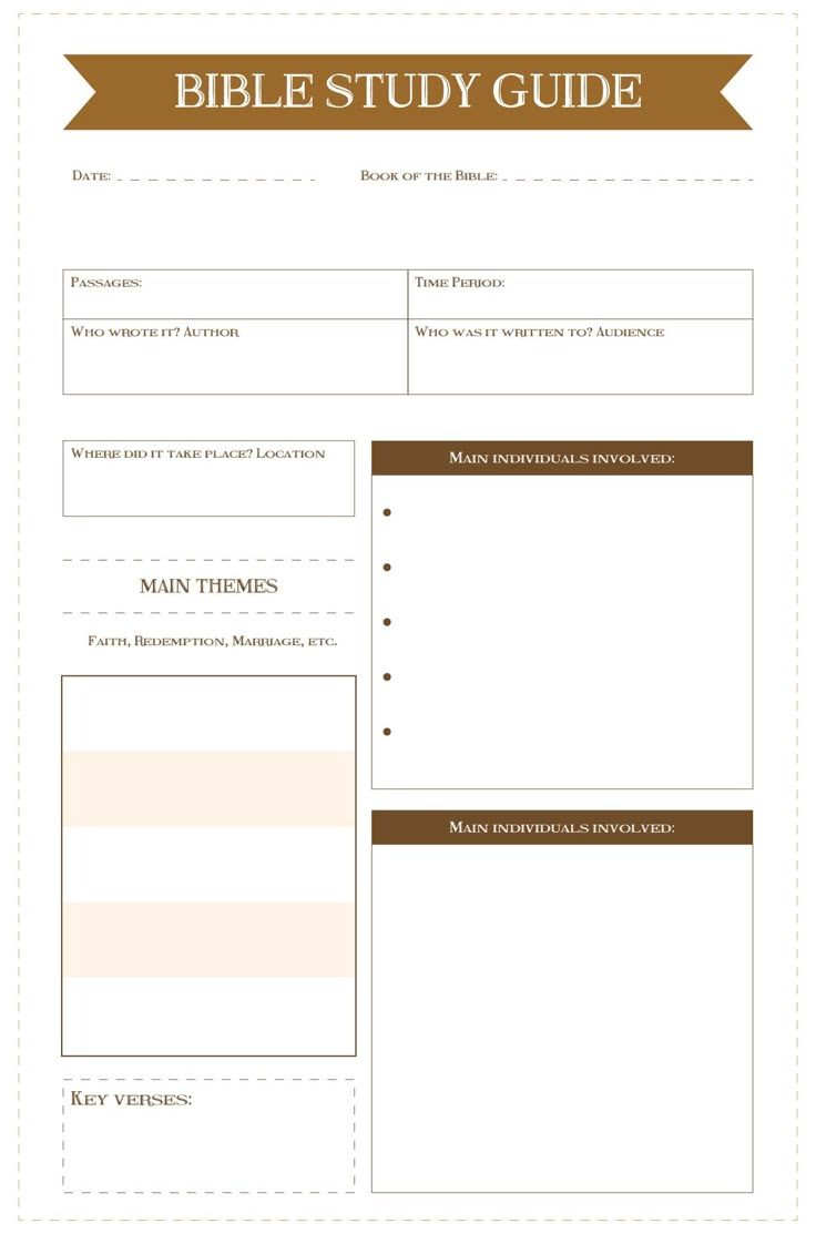 Bible Study Notes - 10 Free Pdf Printables | Printablee in Free Printable Bible Study Guides