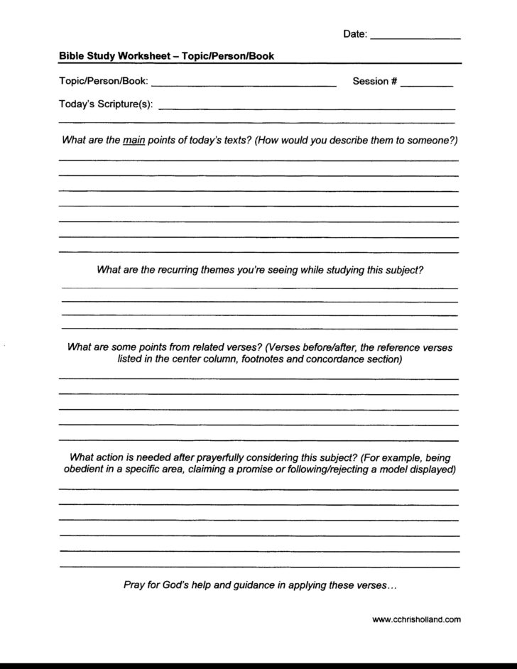 Free Printable Bible Study Lessons with Questions and Answers