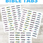 Bible Tabs Free Printable Intended For Free Printable Books Of The Bible Tabs