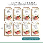 Bible Verse Gift Tags | Psalms 42:7| Digital Download – Christian With Regard To Free Printable Bible Verse Labels