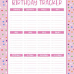 Birthday Calendars & Trackers   20 Free Printables | Printabulls For Free Printable Birthday Scrolls