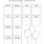 Birthday Calendars & Trackers   20 Free Printables | Printabulls Pertaining To Free Printable Birthday Scrolls
