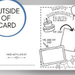 Birthday Card For Dad From Kids Printable Coloring Page, Father Pertaining To Free Printable Happy Birthday Cards For Dad