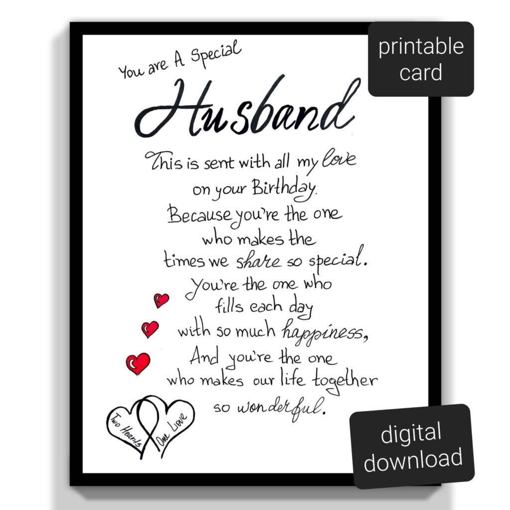 Birthday Husband Printable Card. To My Husband Birthday Card Intended For Free Printable Birthday Cards For Husband Birthday Husband Printable Card. To My Husband Birthday Card Intended For Free Printable Birthday Cards For Husband