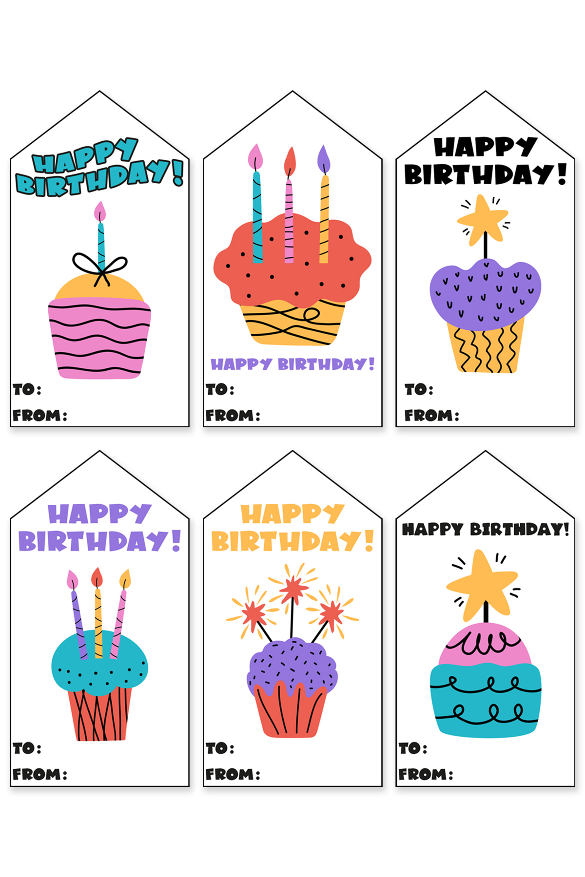 Birthday-Tags-Printable-Set-Cupcakes - Mom Envy throughout Free Printable Birthday Tags